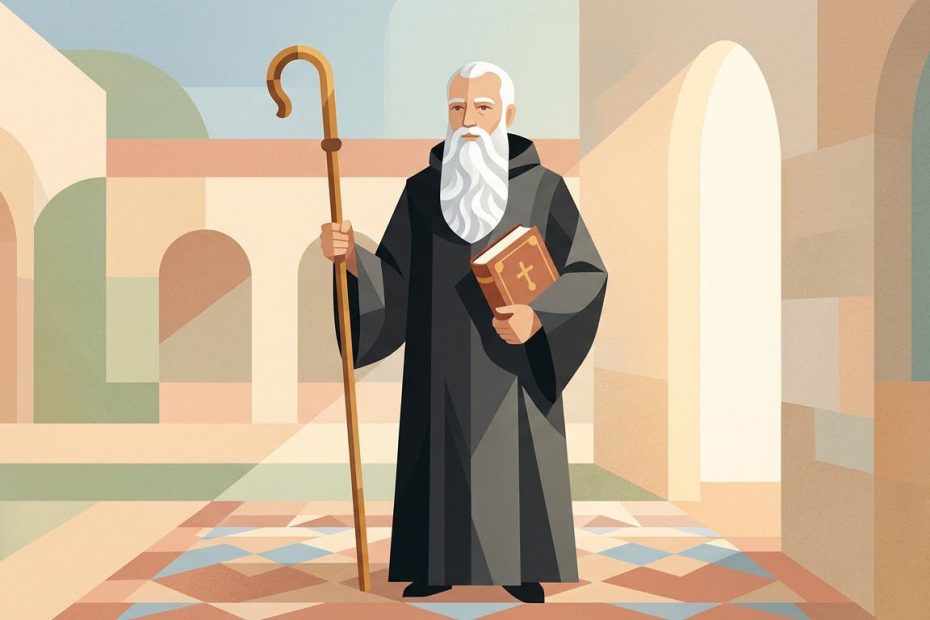 Saint Benedict - Illustration prière catholique
